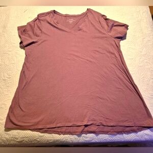 Pure Jill women's 2X Ellipitical Tee taupe short sleeve pima cotton shirt NWT